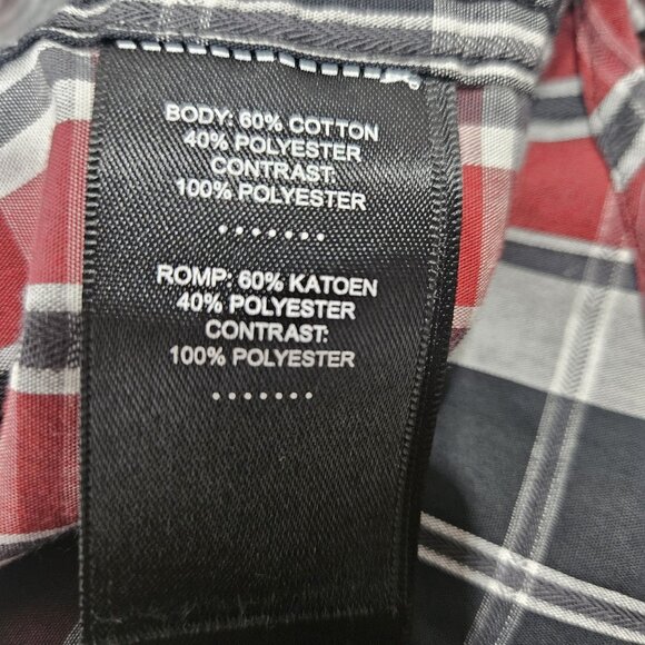 Harley-Davidson Shirt Mens Medium Plaid Eagle Patch Motor Clothes Western - Picture 14 of 16